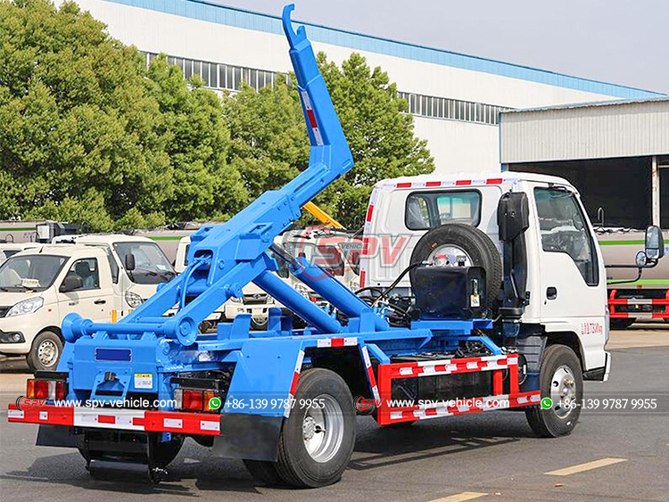 ISUZU 100P Hook Arm Refuse Removal Truck - Rear Right Side